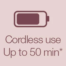 Cordless use up to 50mins