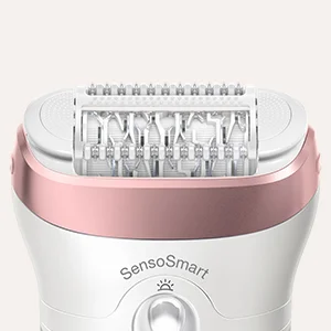 Braun epilator head showing the SensoSmart technology.