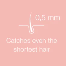 0.5mm catches even the shortest hair