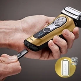 50 mins cordless shaving