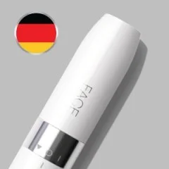 Braun Face device with the German flag, indicating the product's country of origin.