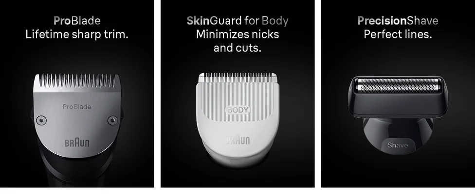 Braun male grooming kit Series 7 with full metal ProBlade, SkinGuard and PrecisionShave head