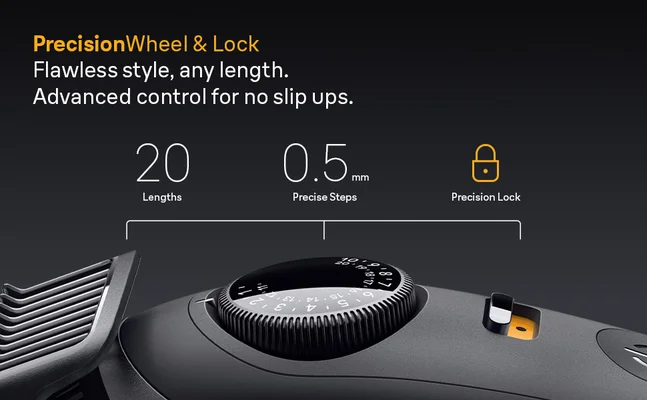 Close-up of built-in dial of adjustable Beard Trimmer Series 5