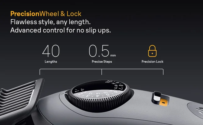 Close-up of built-in dial of adjustable Beard Trimmer Series 5