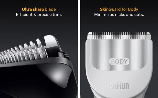 Braun male grooming kit Series 5 with Ultra sharp blade and SkinGuard for body