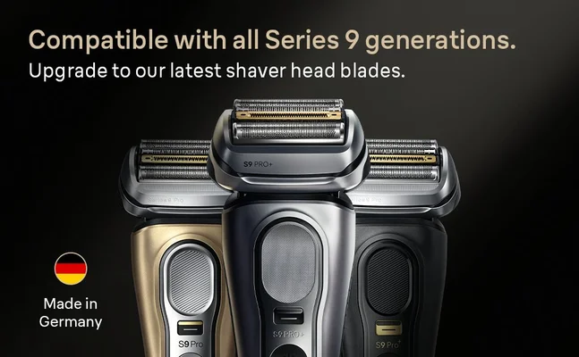 Picture showing compability with all Series 9 generations. Made in Germany