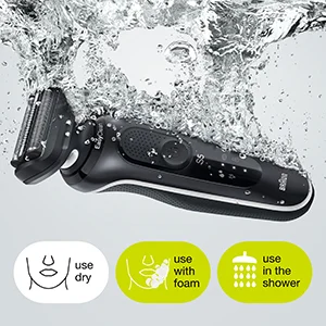 Use dry. Use with foam. Use in the shower.