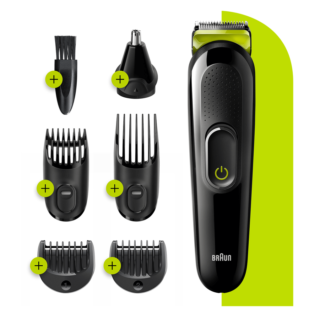 all in one trimmer 3 Ear Nose & Comb Attachments Image 1