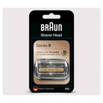 Braun Series 9 92S Electric Shaver Head Replacement, Silver