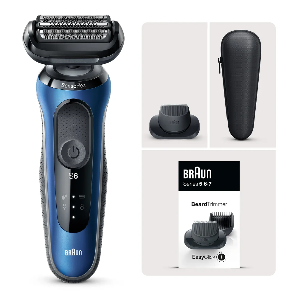 Braun Series 6 60-B1200s Electric Shaver and Trimmer Bundle Image 1