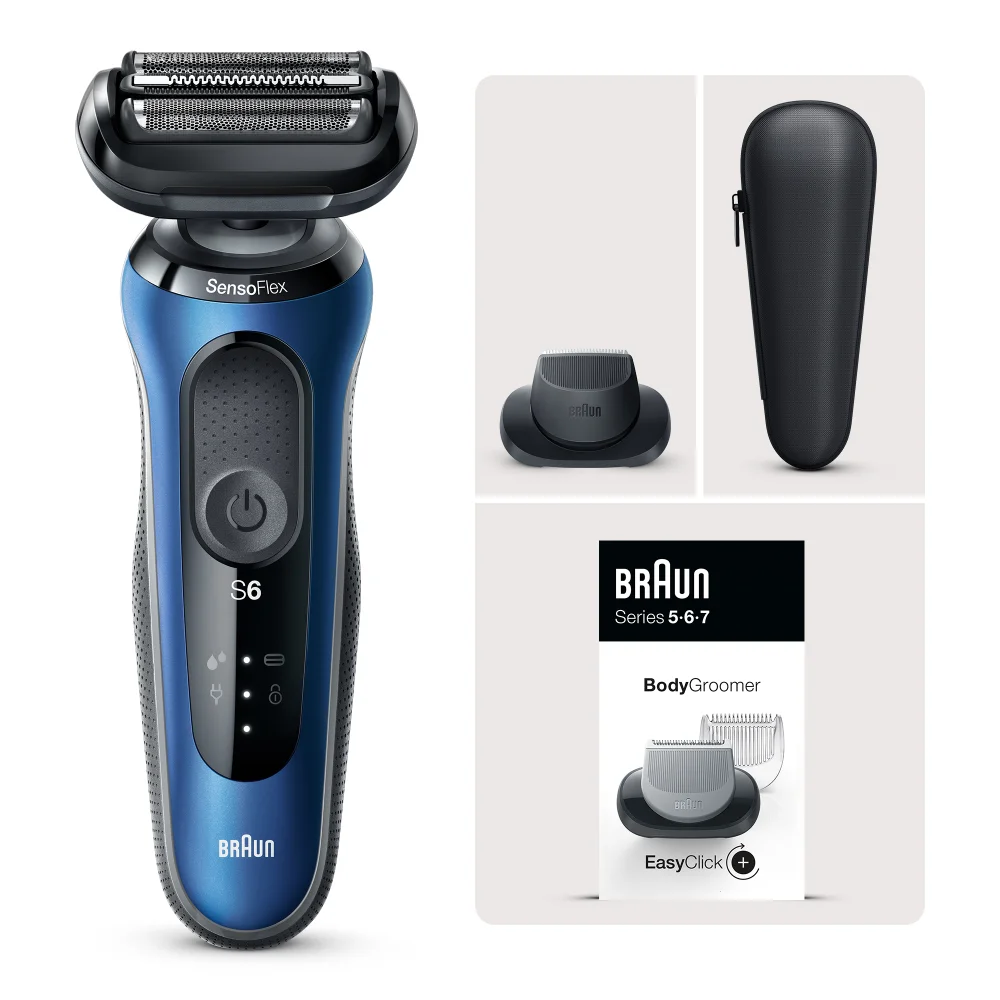 Braun Series 6 60-B1200s Electric Shaver with Body Groomer Attachment Image 1