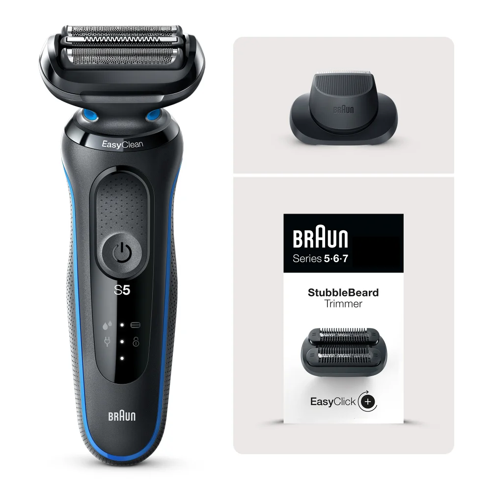 Braun Series 5 50-B1200s Electric Shaver with StubbleBeard Trimmer Attachment Image 1
