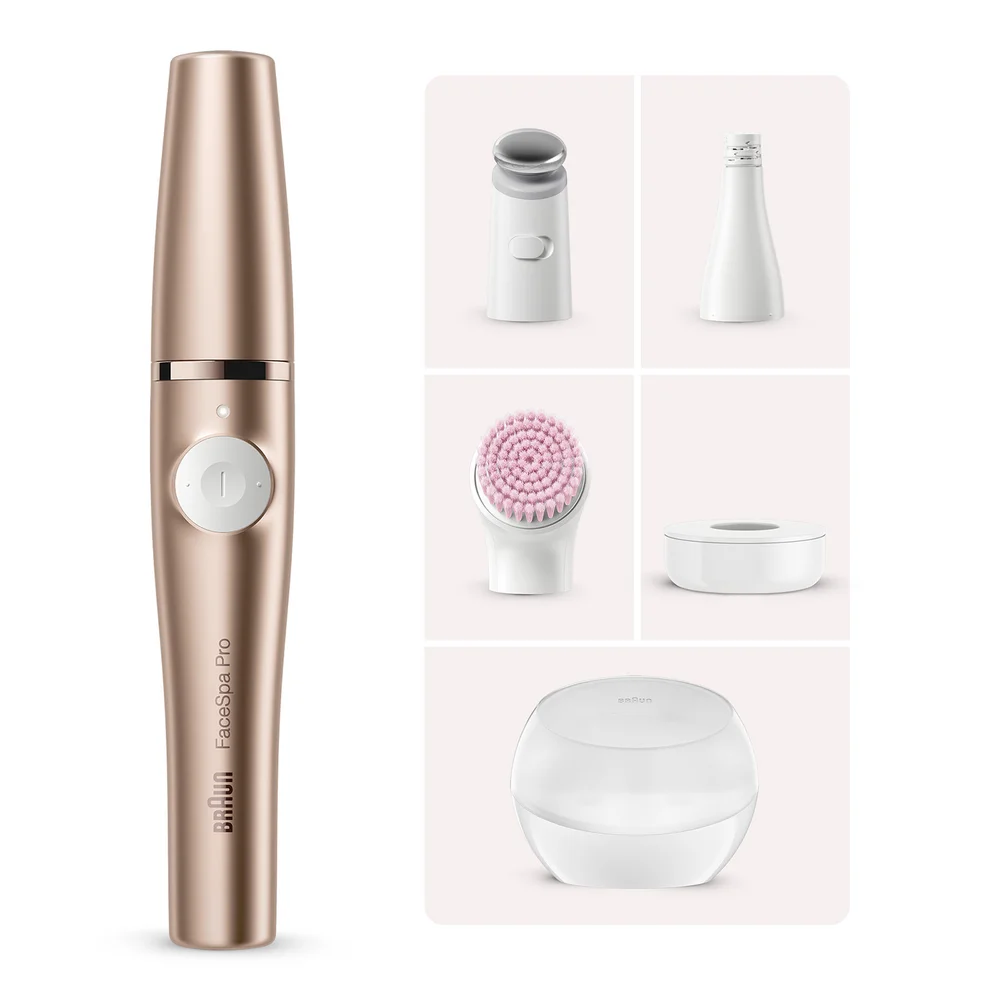Braun FaceSpa Pro 921 Facial Epilator, Beauty Storage Case and 4 Extras Image 1