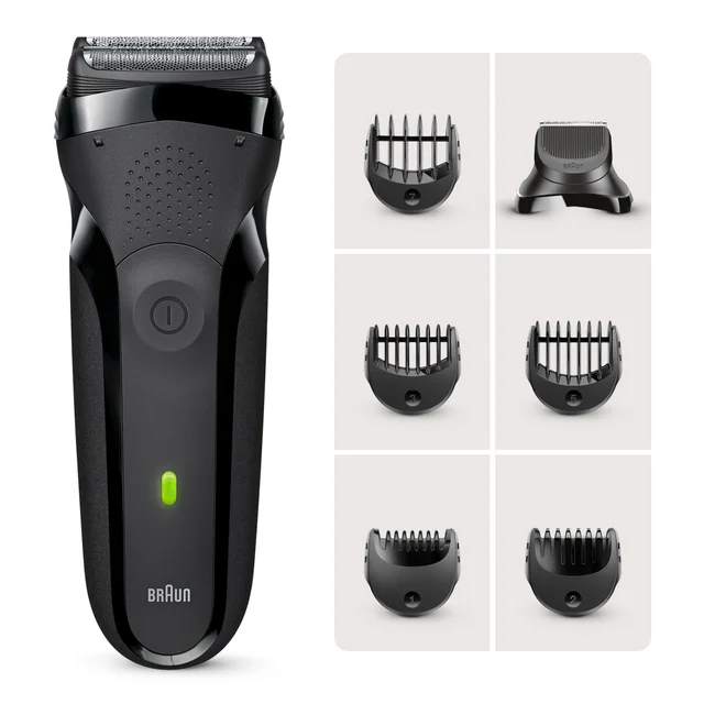 Braun Series 3 300BT Electric Shaver with Trimmer Head & 5 Combs