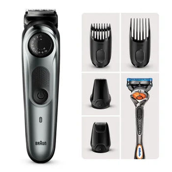Braun Beard Trimmer 7 with 4 attachments and Gillette Razor