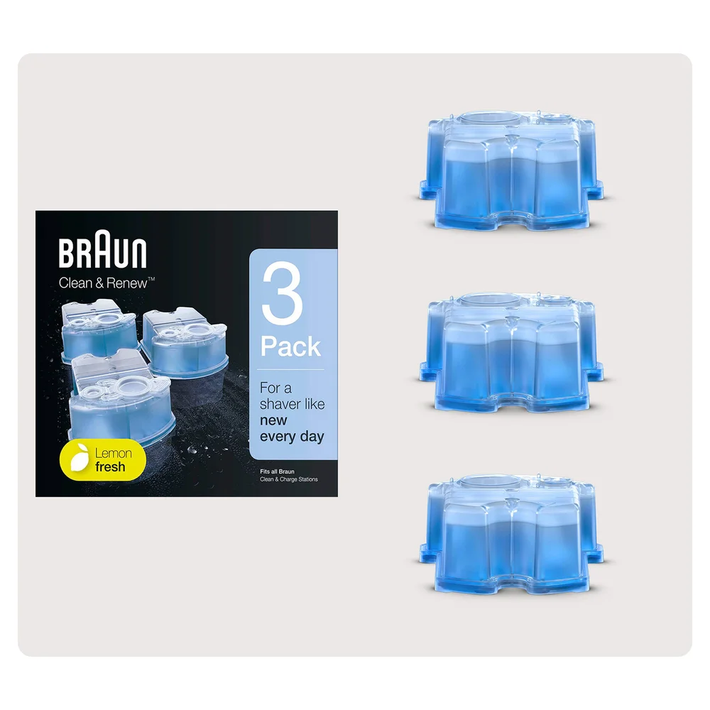 Braun Cleaning Cartridge 3 pack Image 1