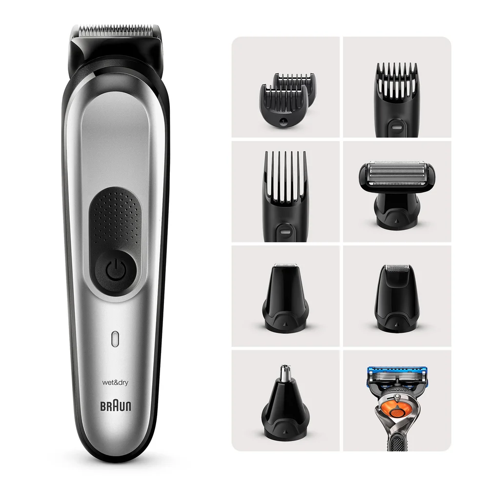 Braun All-in-one Trimmer with 8 attachments and Gillette Razor Image 1