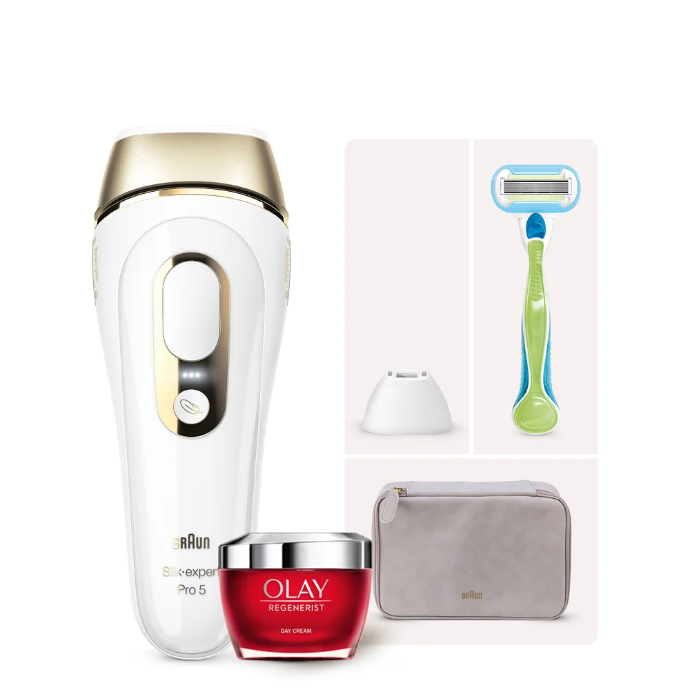 Braun Silk·expert Pro 5 IPL with Olay Regenerist Hydrating Facial Cream Image 1