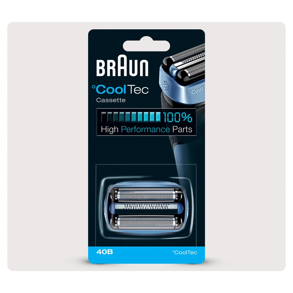 Braun Series 4 40B Electric Shaver Head Replacement, Black Image 1