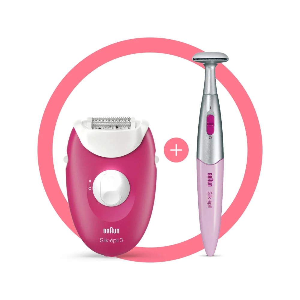 Braun Silk-épil 3-420 Epilator, White/Pink Image 1