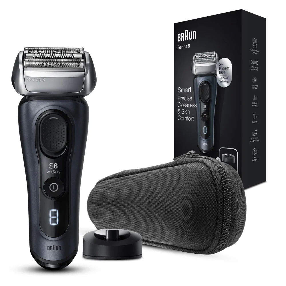 Braun Series 8 8413s Electric Shaver, Fjord Grey Image 1