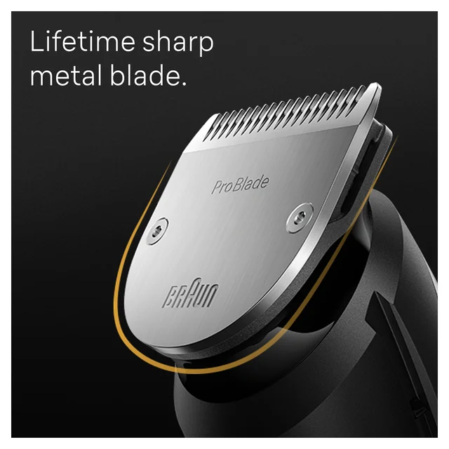 Braun ProBlade featuring a lifetime sharp metal blade.