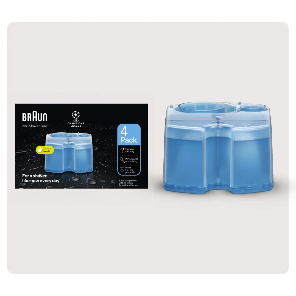 Braun 3in1 ShaverCare SmartCare Center Refill Cartridges, 4 Pack Image 1