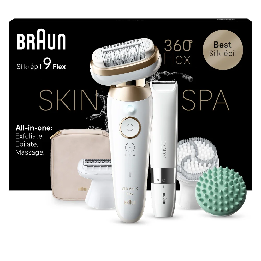 Product packaging of Braun Facial Epilator Model SES9-481 3D