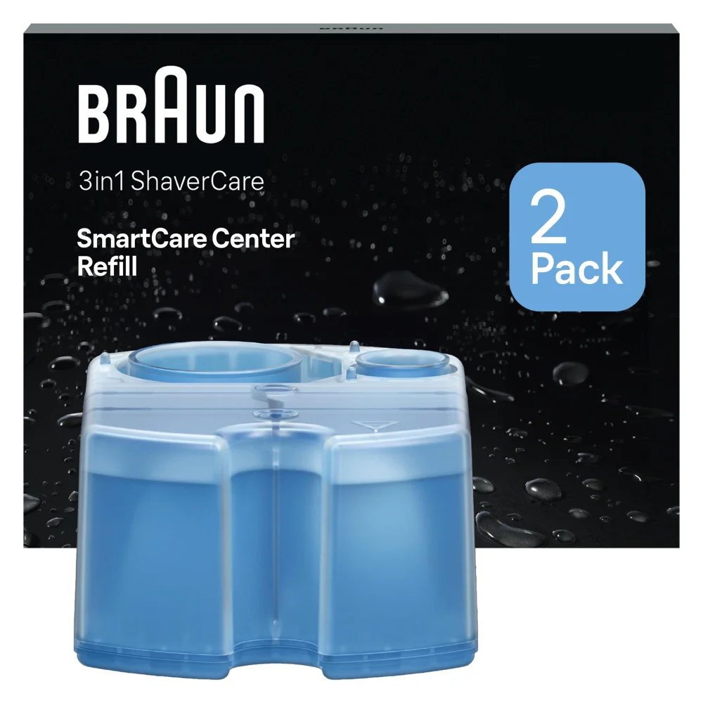 Braun 3in1 ShaverCare Cleaning Cartridges, 2 Pack Image 1