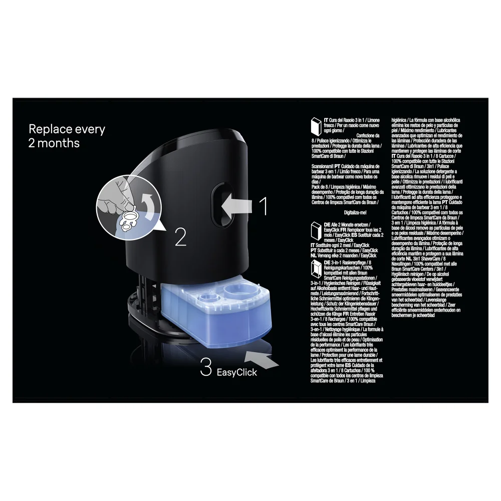 Braun Cleaning Cartridge Refills 8-Pack