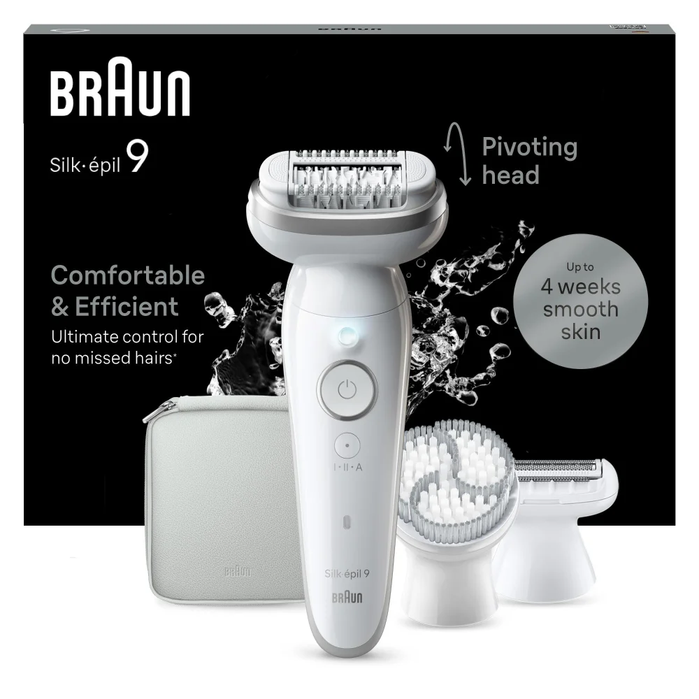 Product packaging of Braun Facial Epilator Model SES9- 061