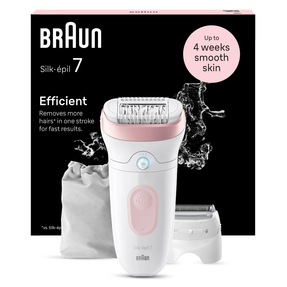 Product packaging of Braun Facial Epilator Model SE7- 030