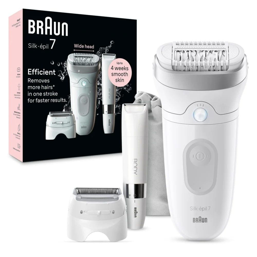 Product packaging of Braun Facial Epilator Model SE7- 441