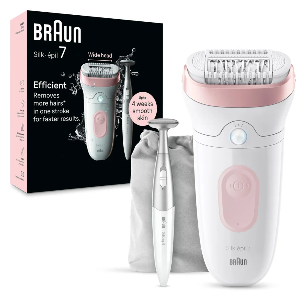 Product packaging of Braun Facial Epilator Model SE7- 210