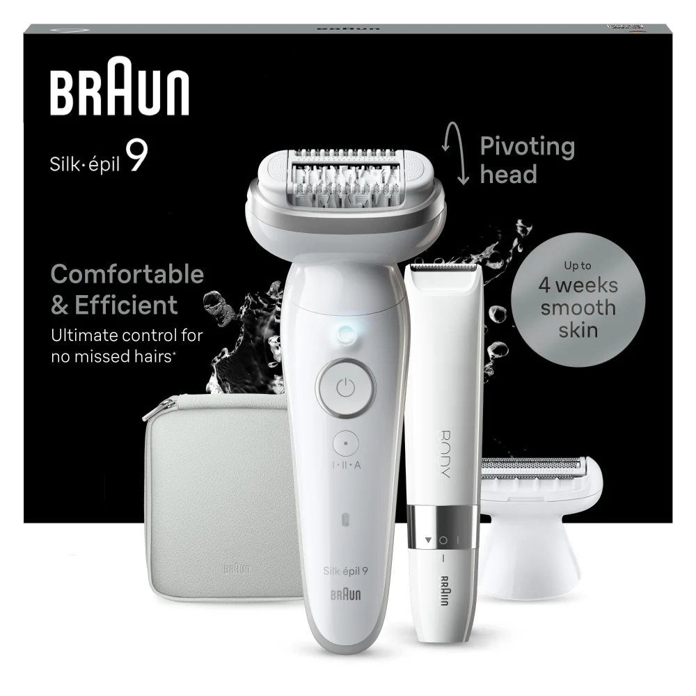 Product packaging of Braun Facial Epilator Model SES9- 441