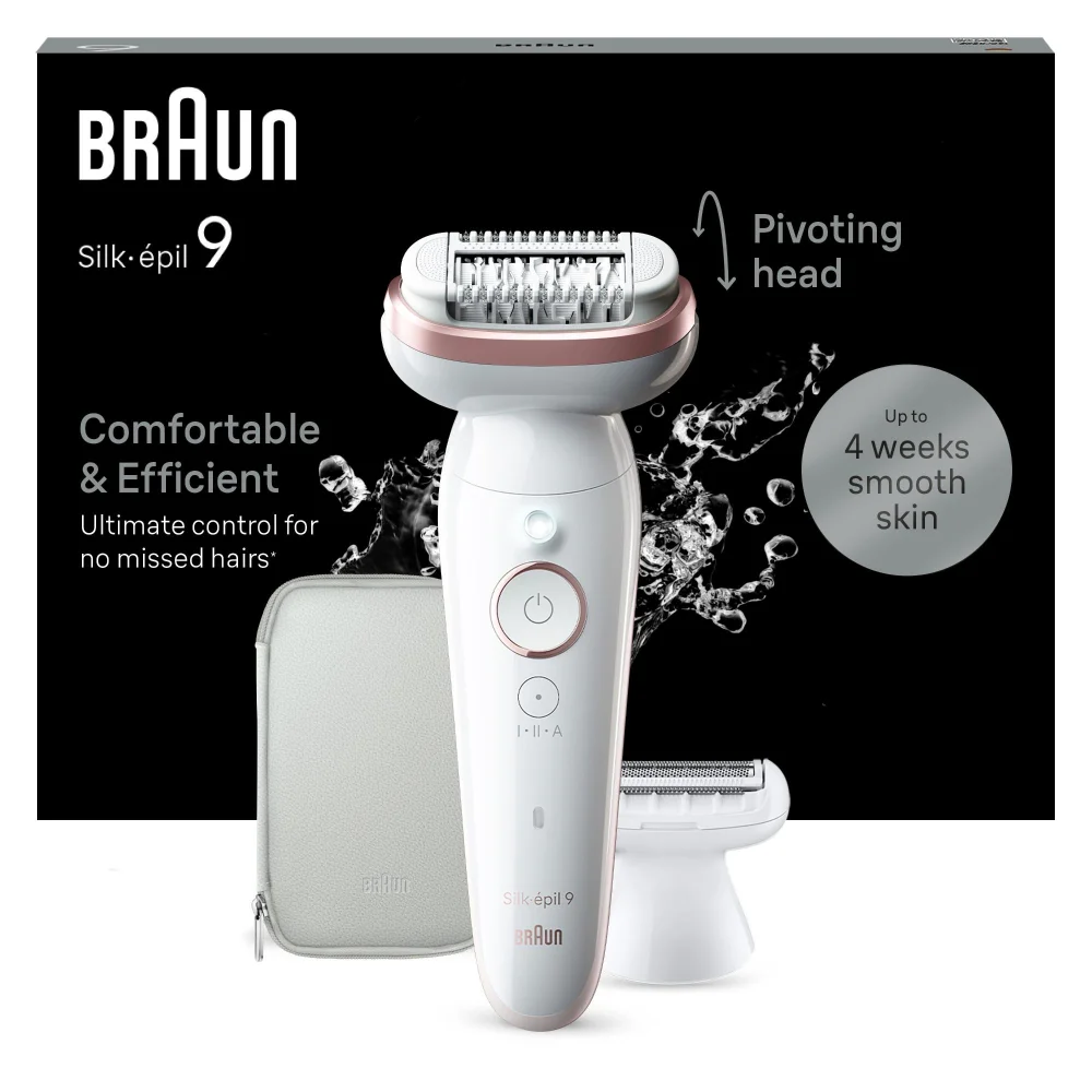 Product packaging of Braun Facial Epilator Model SES9- 030