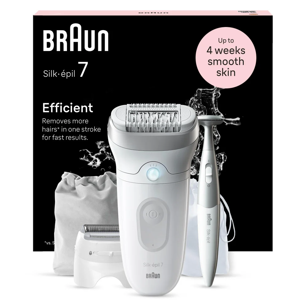 Product packaging of Braun Facial Epilator Model SE7- 241