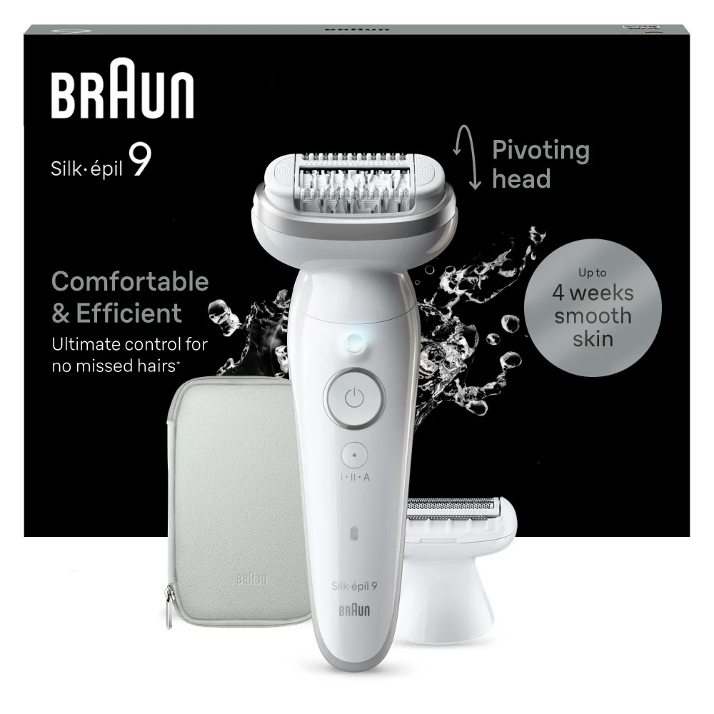 Product packaging of Braun Facial Epilator Model SES9- 041