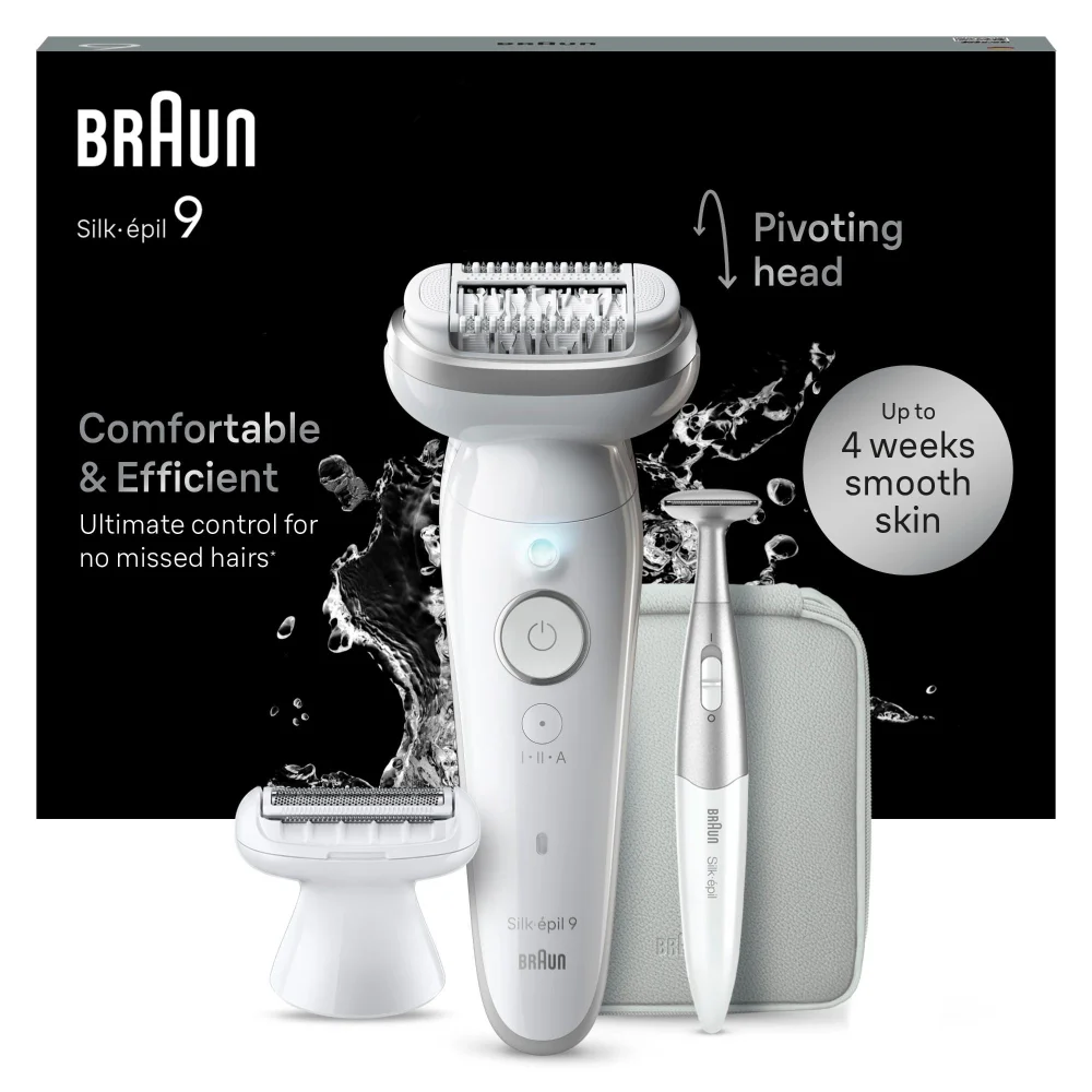 Product packaging of Braun Facial Epilator Model SES9- 241
