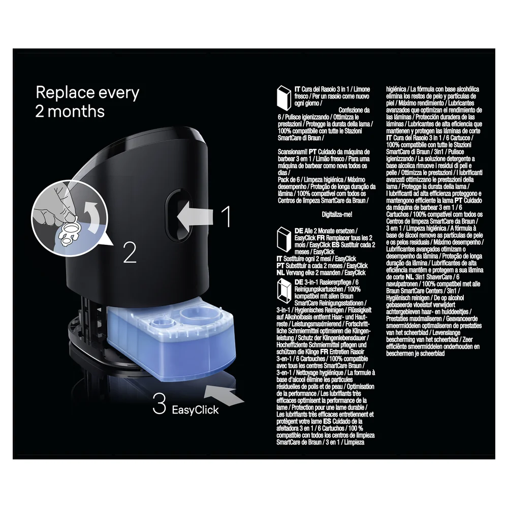 Braun Cleaning Cartridge Refills 6-Pack