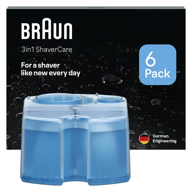 Braun 3in1 ShaverCare Cleaning Cartridges, 6 Pack