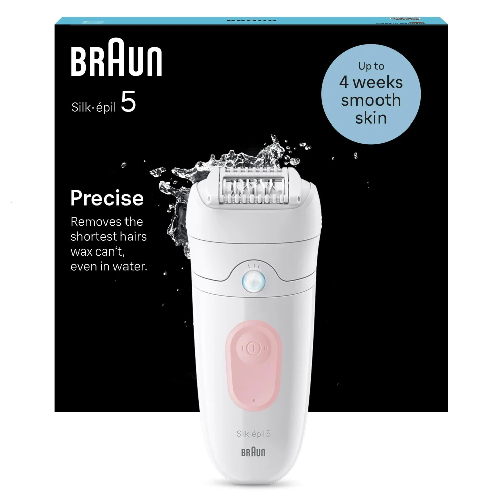 Product packaging of Braun Facial Epilator Model SE5- 000