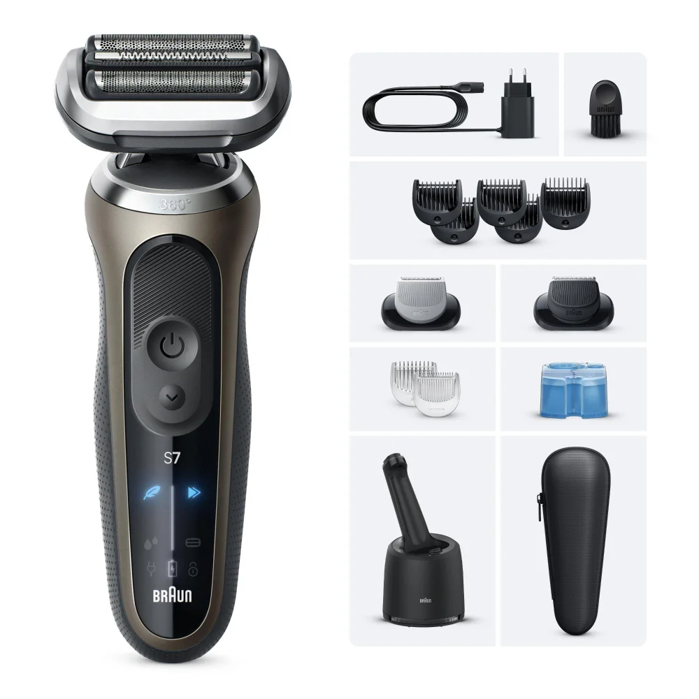 Braun Series 7 72-C7650cc Electric Shaver, Gold Image 1