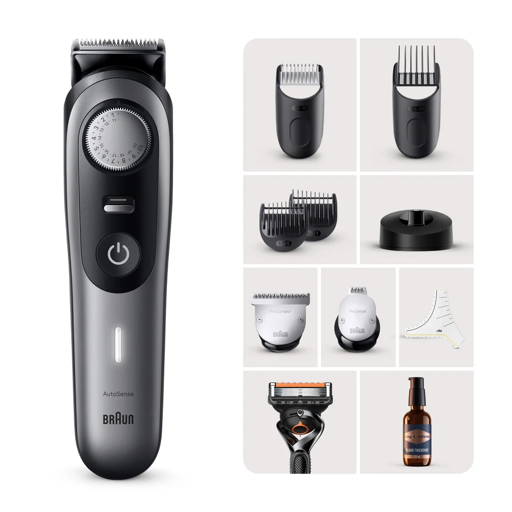 Braun Bundle: Beard Trimmer 9 BT9420 & King C. Gillette Beard Thickener Image 1