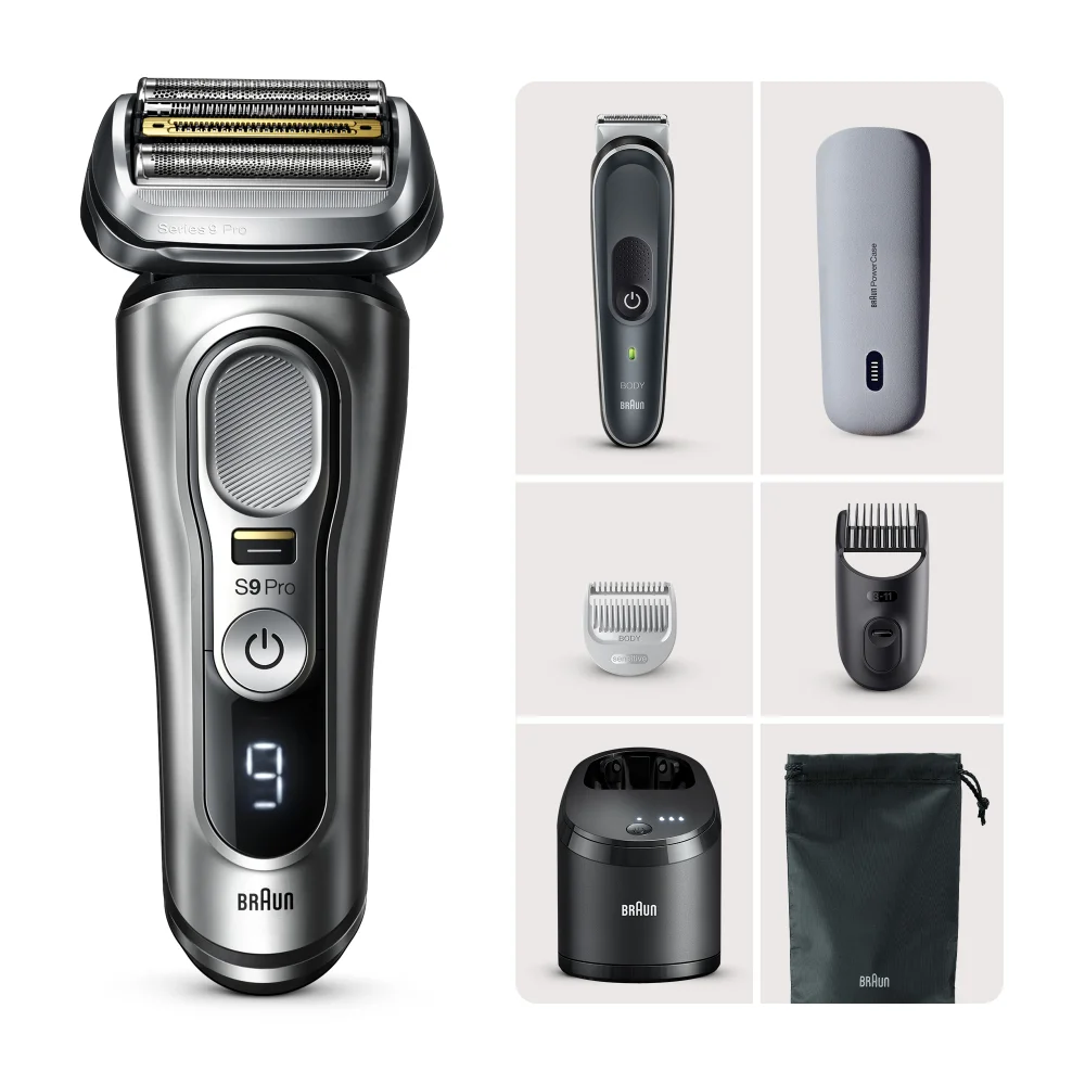 Braun Bundle: Electric Shaver 9 Pro+ 9477cc & Body Groomer 5 BG5350 Image 1