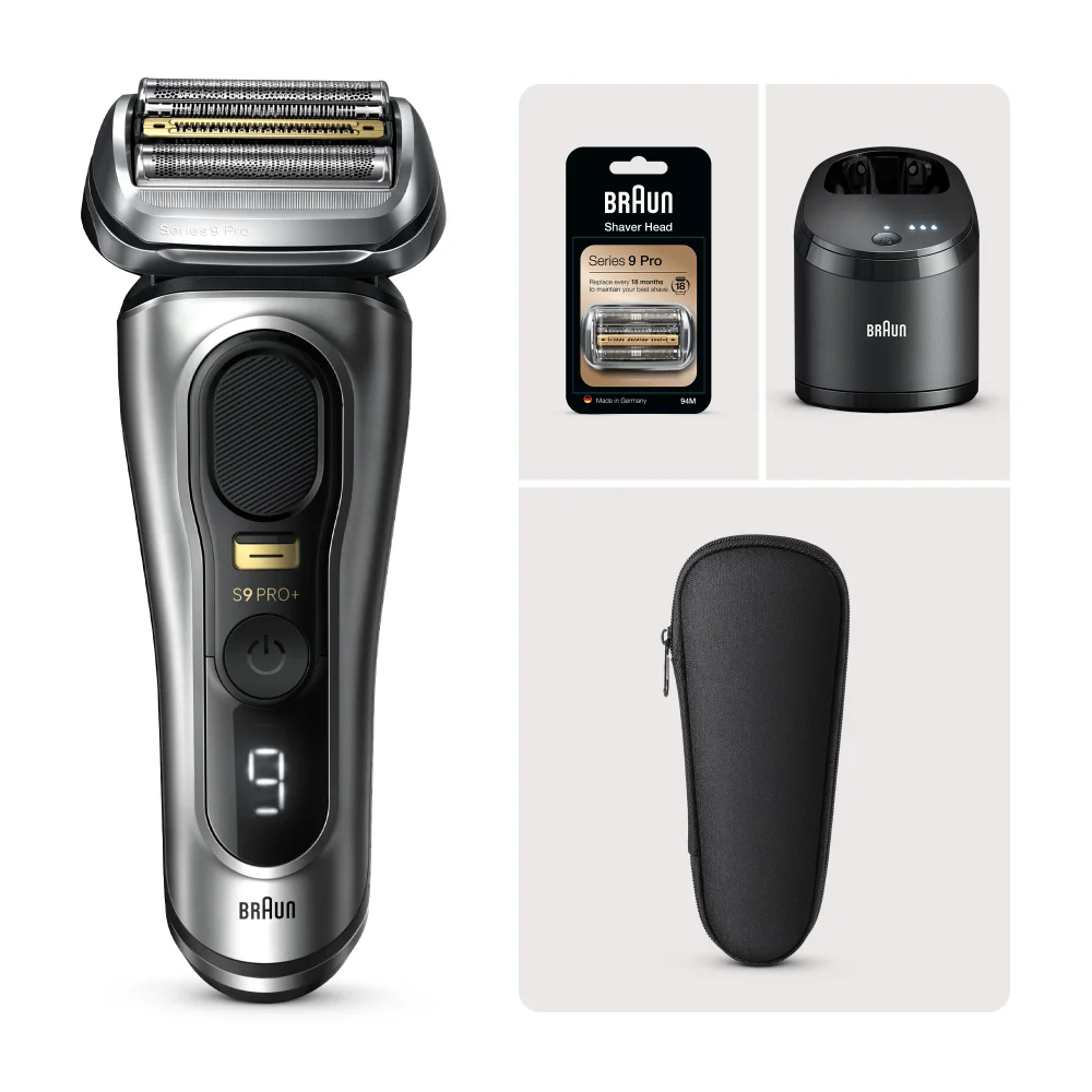Braun Bundle: Electric Shaver 9 PRO+ 9467cc & Head Replacement 9 94M Image 1
