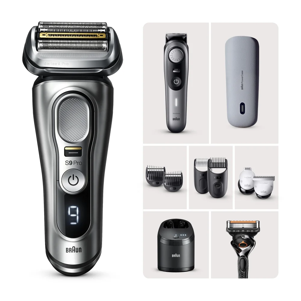 Braun Bundle: Electric Shaver Series 9 PRO+ 9477cc & Beard Trimmer 9 BT9420 Image 1