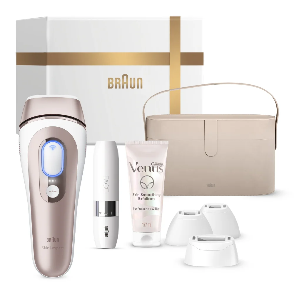 Braun Gift Box: IPL Pro 7 PL7387, Face FS1000 & Gillette Venus Skin Smooth Exfoliant Image 1