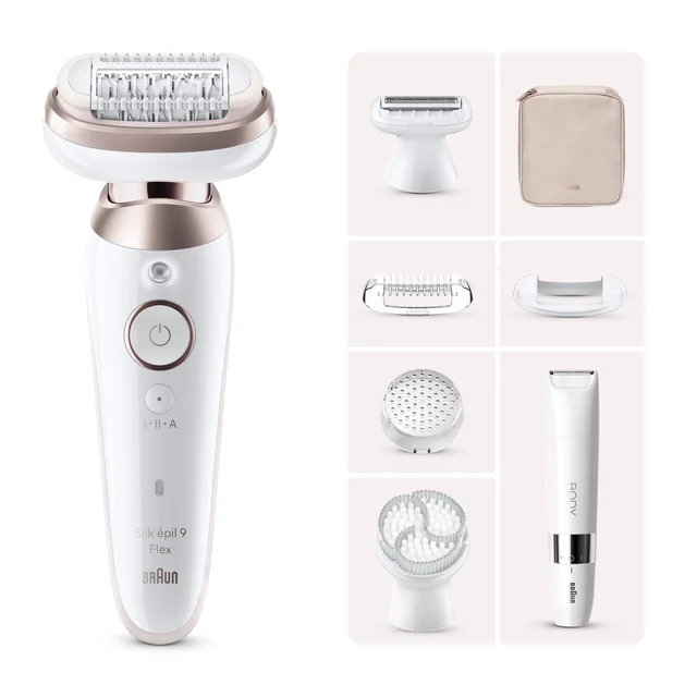 Braun Bundle: Silk-épil 9 Flex 9-060 3D Epilator & Body Groomer BS1000