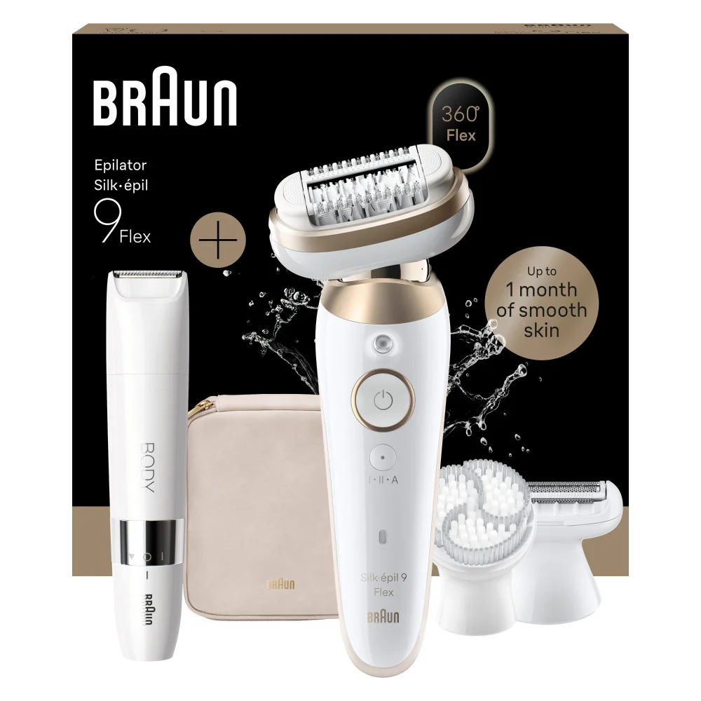 Product packaging of Braun Bundle: Epilator Model 9-0603D and Body Trimmer